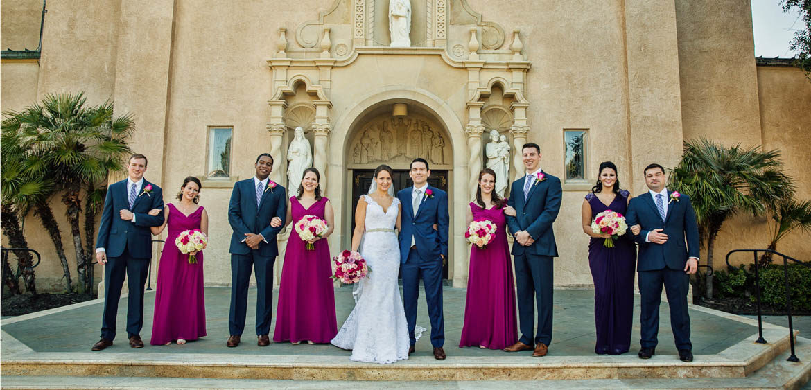 RHODES Houston Wedding at St. Anne Catholic Church wedding party by Steve Lee Photography